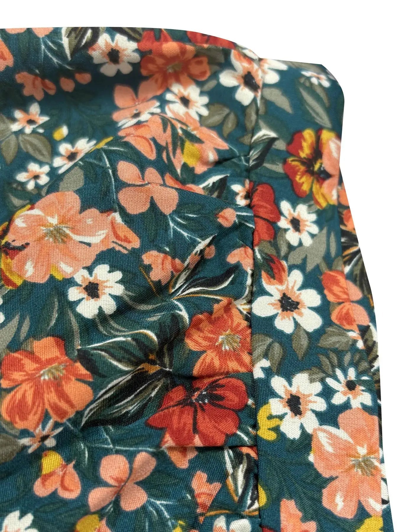 Dress Ditsy Floral Pattern Plus Size Fitted Casual - SN Wigs & More