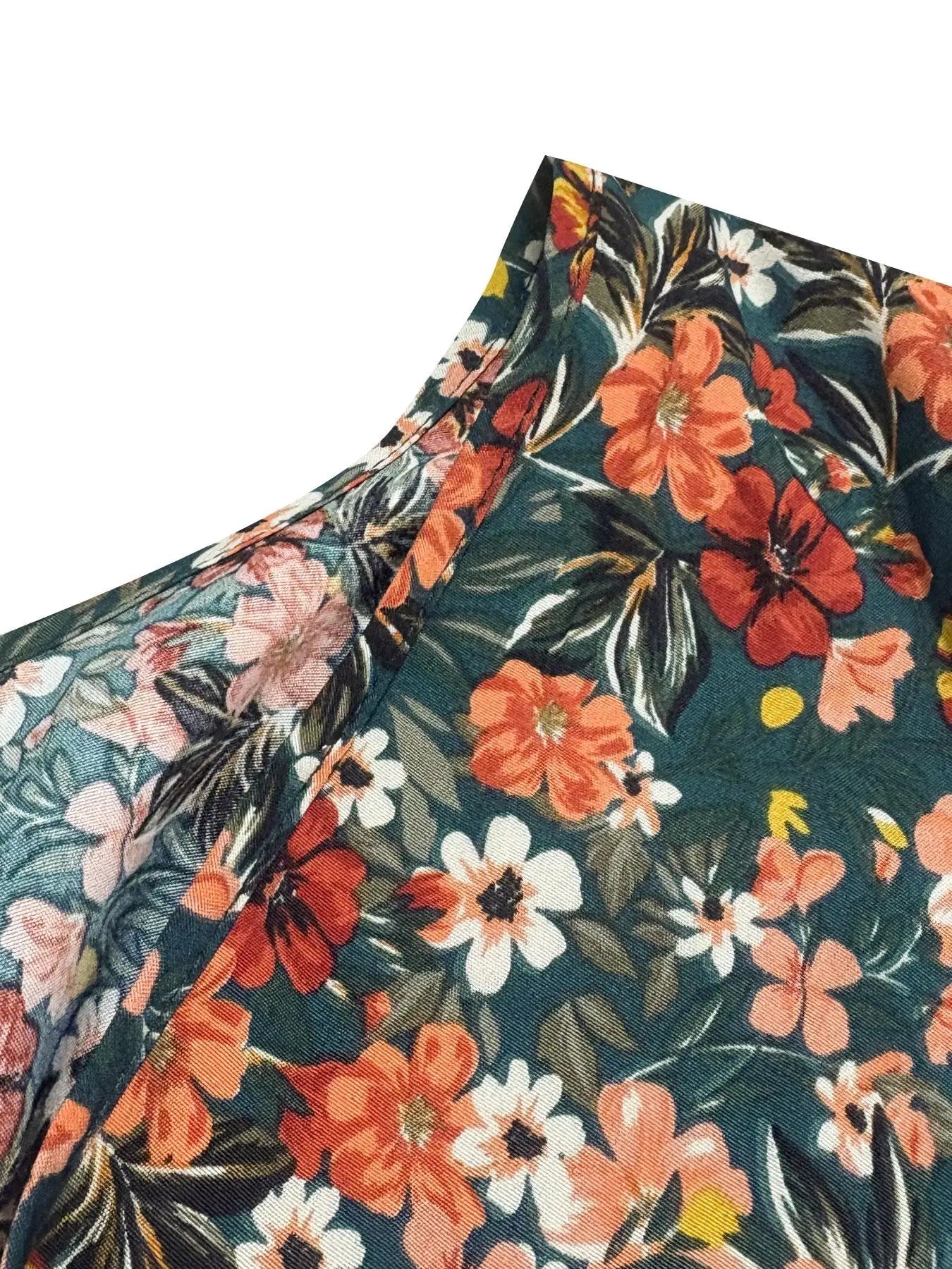Dress Ditsy Floral Pattern Plus Size Fitted Casual - SN Wigs & More