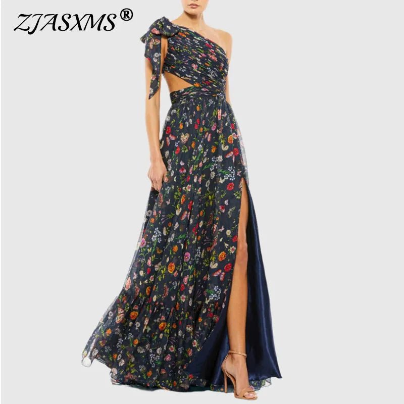 Dress + High Waist Split + Boho Print Pleated A - Line Maxi - SN Wigs & More
