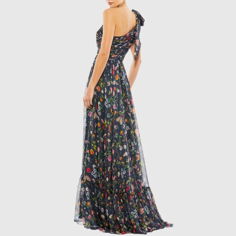 Dress + High Waist Split + Boho Print Pleated A - Line Maxi - SN Wigs & More