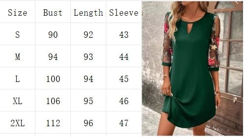 Dress Mid Sleeve Printed Pattern V Neck Lightweight Polyester Midi Length Summer Party Dress Regular Fit - SN Wigs & More