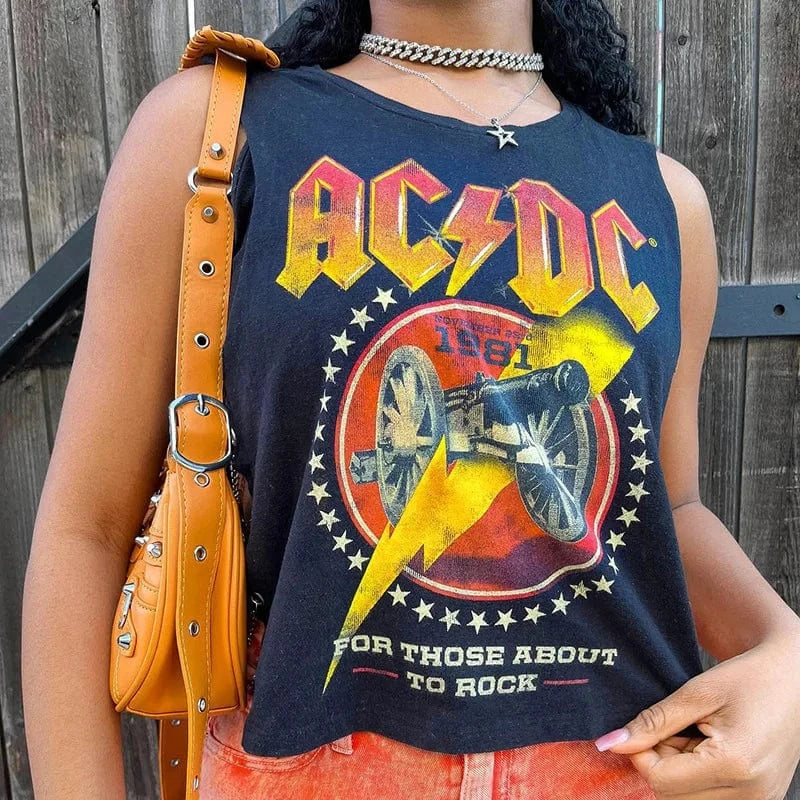 Dropship 2024 summer boutique fashion sleeveless streetwear print women tops t shirt