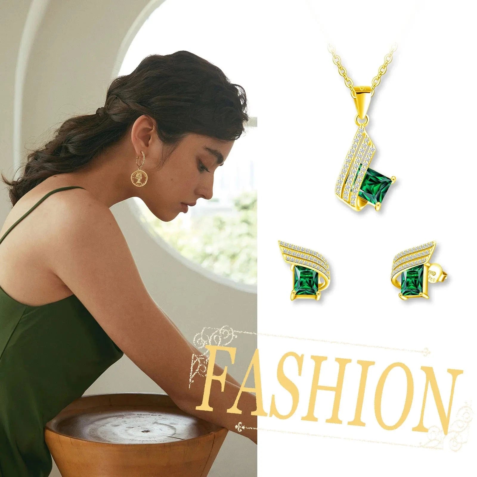 dropshipping 925 sterling silver jewelry set luxury design jewelry sets 18k gold plated