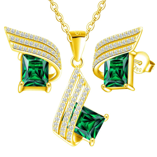 dropshipping 925 sterling silver jewelry set luxury design jewelry sets 18k gold plated