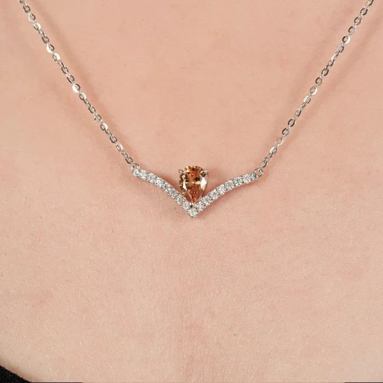 Dropshipping 925 Sterling Silver Moissanite Diamond Pendant For Women 18k Gold Plated Lab Grown Gemstone Statement Necklace