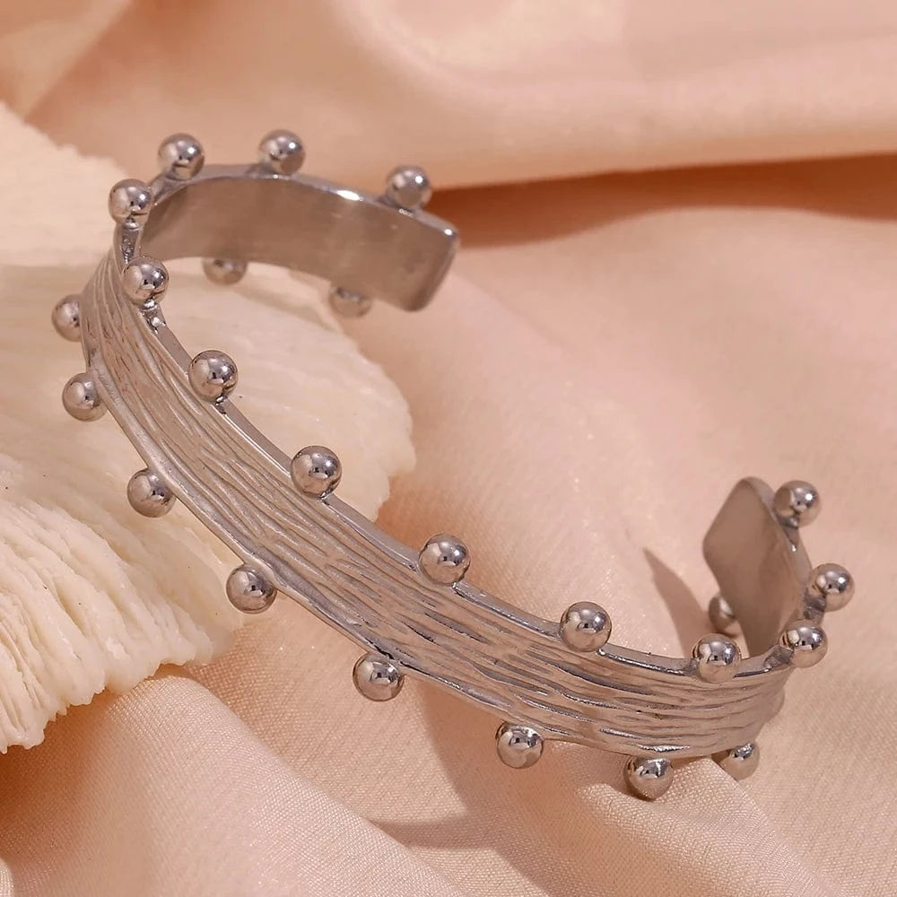 Dropshipping Boho Jewelry Stainless Steel Bangle PVD Gold Plated Jewelry Tarnish Free Fashion Jewelry