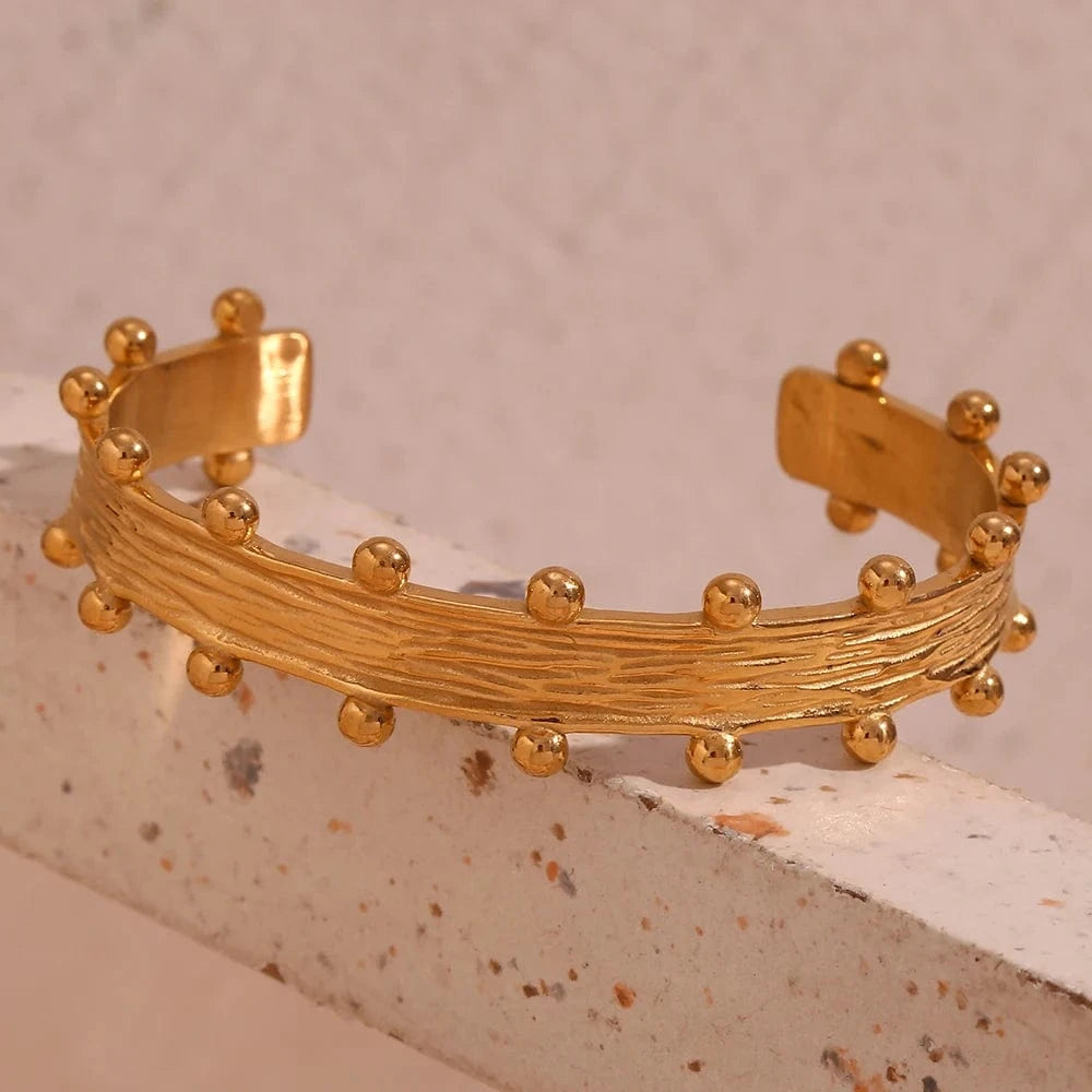 Dropshipping Boho Jewelry Stainless Steel Bangle PVD Gold Plated Jewelry Tarnish Free Fashion Jewelry