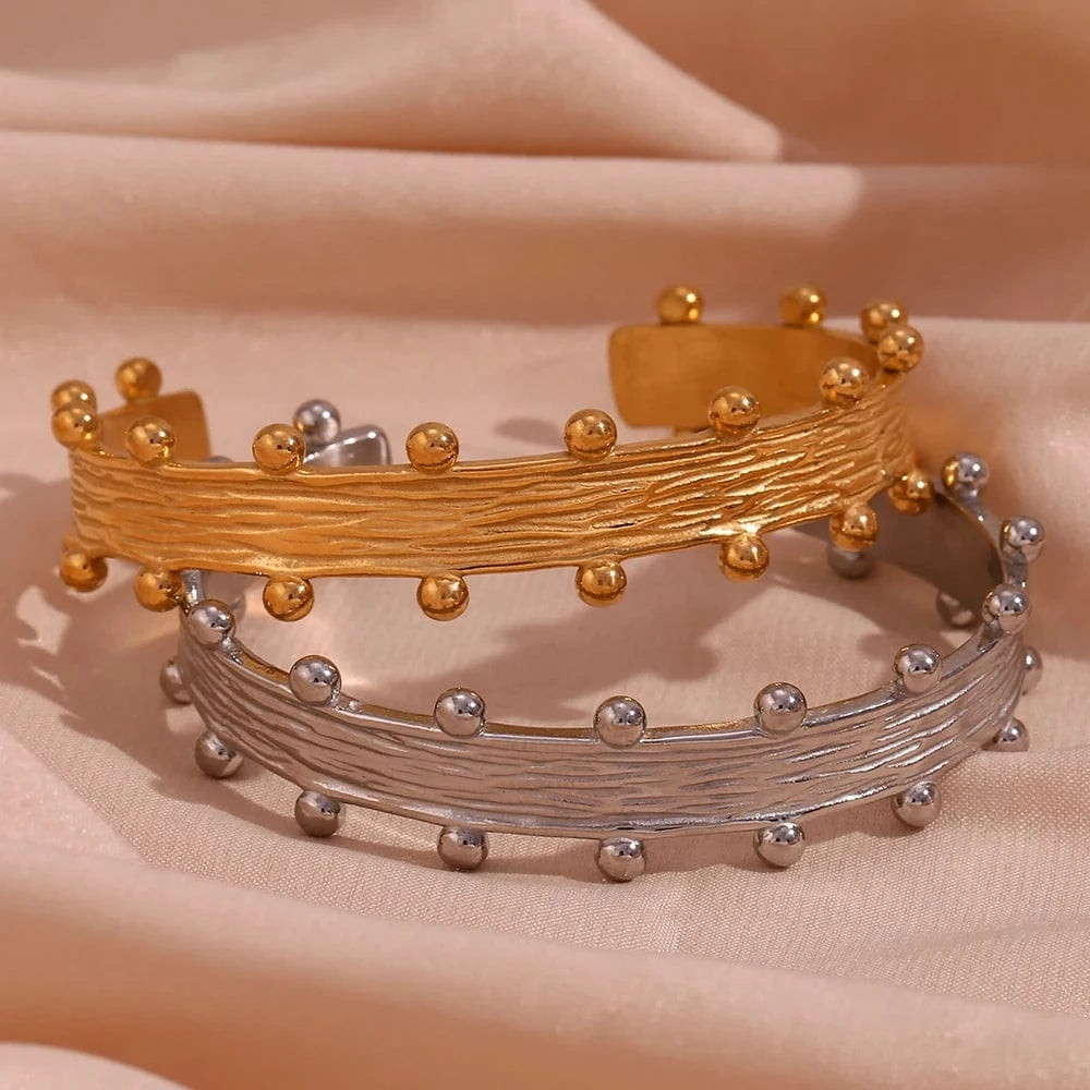 Dropshipping Boho Jewelry Stainless Steel Bangle PVD Gold Plated Jewelry Tarnish Free Fashion Jewelry