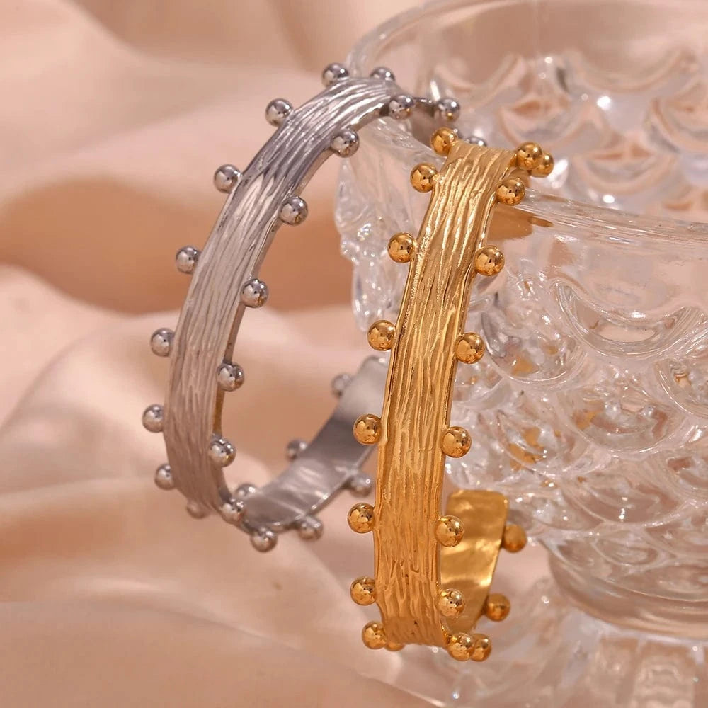 Dropshipping Boho Jewelry Stainless Steel Bangle PVD Gold Plated Jewelry Tarnish Free Fashion Jewelry