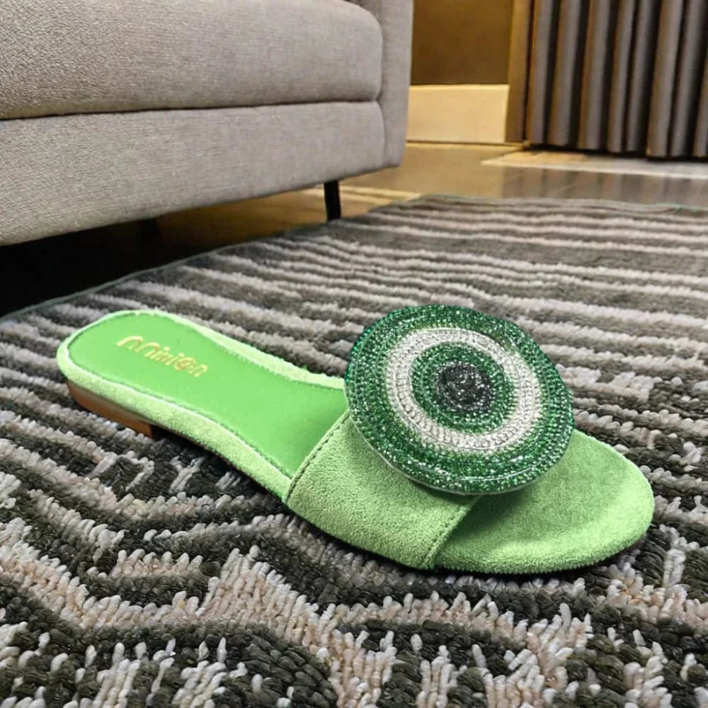 Dropshipping Custom Logo Cute Design Ladies Flat Slippers Outdoor Non-slip Casual Slides Slippers for Women