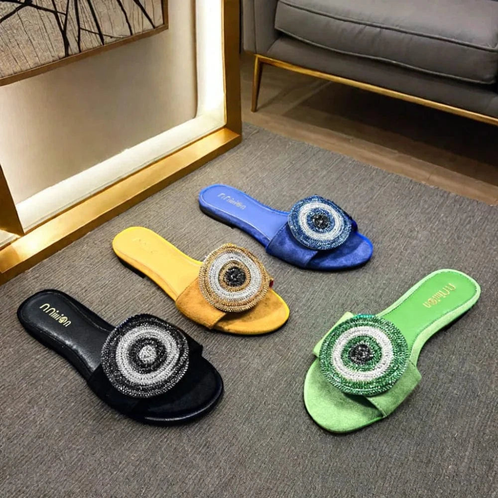 Dropshipping Custom Logo Cute Design Ladies Flat Slippers Outdoor Non-slip Casual Slides Slippers for Women