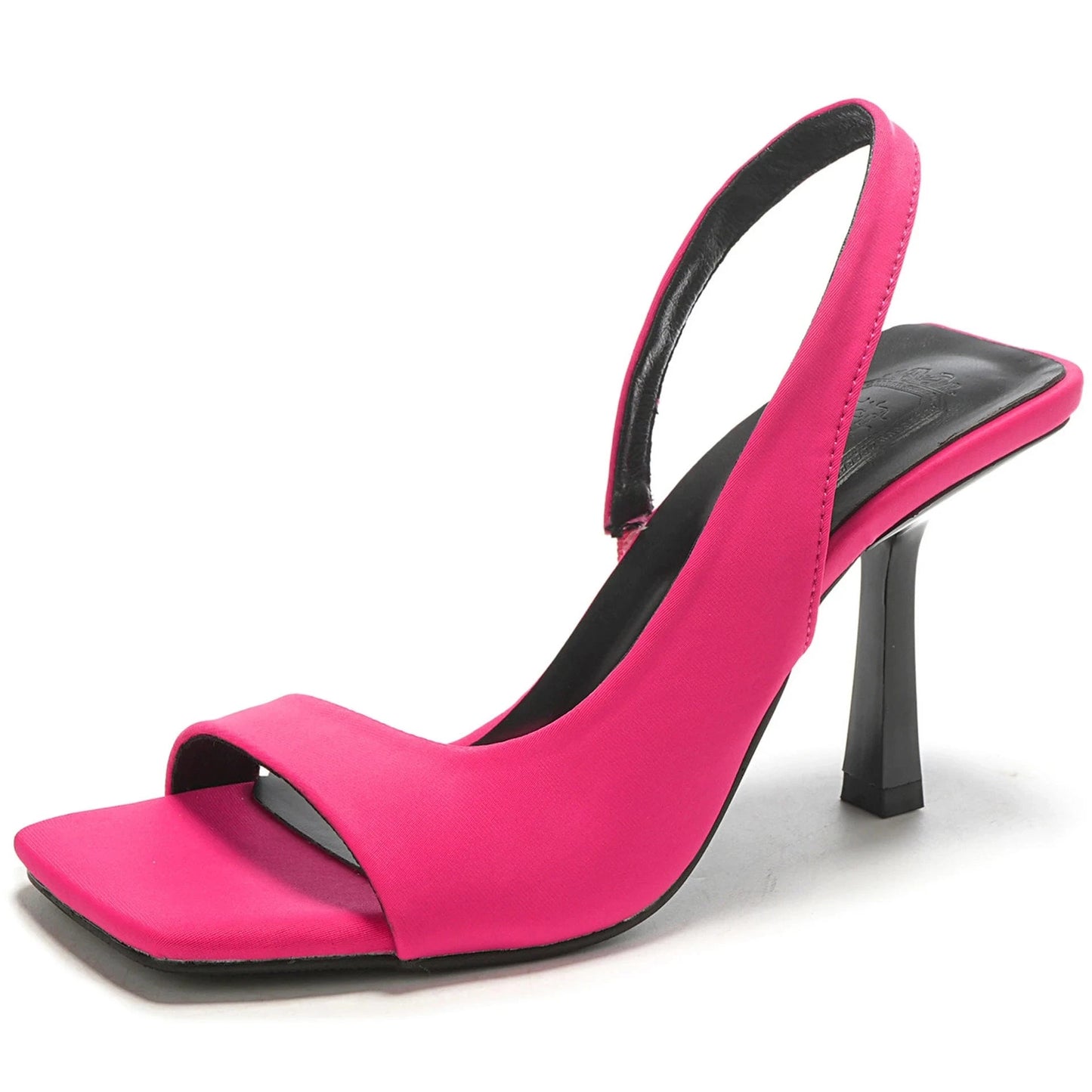 Dropshipping Custom Logo Fashion Designer Red Color Women High Heel Square Toe Pumps Thin Heels Sandals