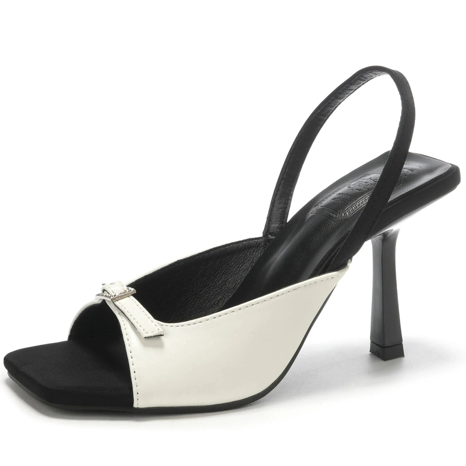 Dropshipping Custom Logo Fashion Trend Women`s Thin High Heels Open Square Toe Pumps Ankle Strap Heeled Sandals