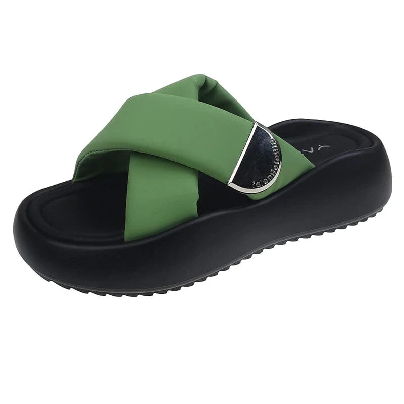 Dropshipping Custom Logo Summer INS Style Women`s Flat Slippers Fashion Comfortable Outdoor Beach Slides Slippers