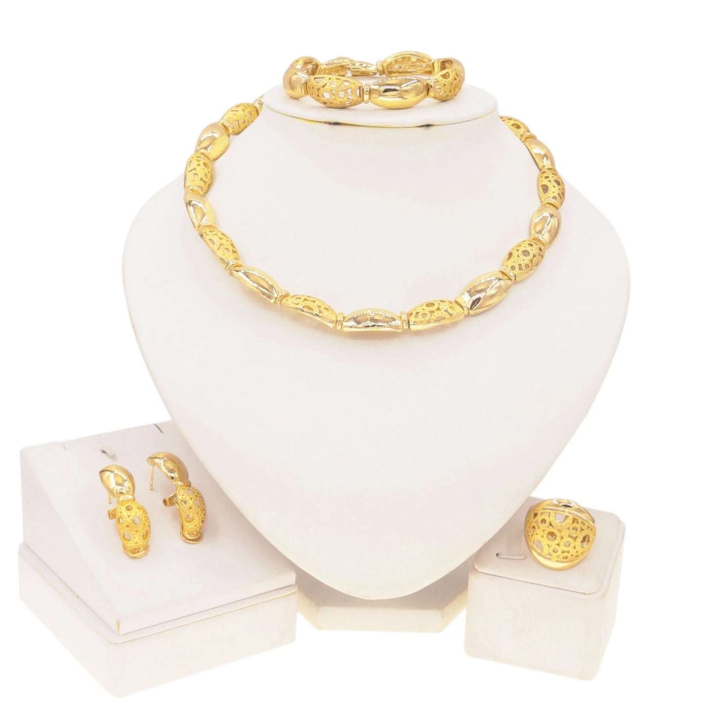 DSC02982 African Fashion High Quality Jewelry Nigerian 18K Gold Plated Beautiful Accessories Necklace Dubai Jewelry Set Earring Bracelet