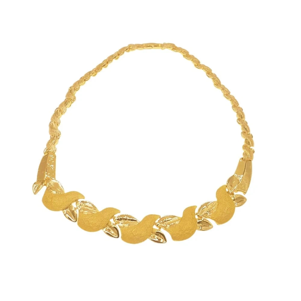 DSC03000 Dubai Gold Jewelry Women Fashion Necklace Fine Jewelry Sets Women Necklace 18k Gold Plated Good Price New Design Jewelry Sets