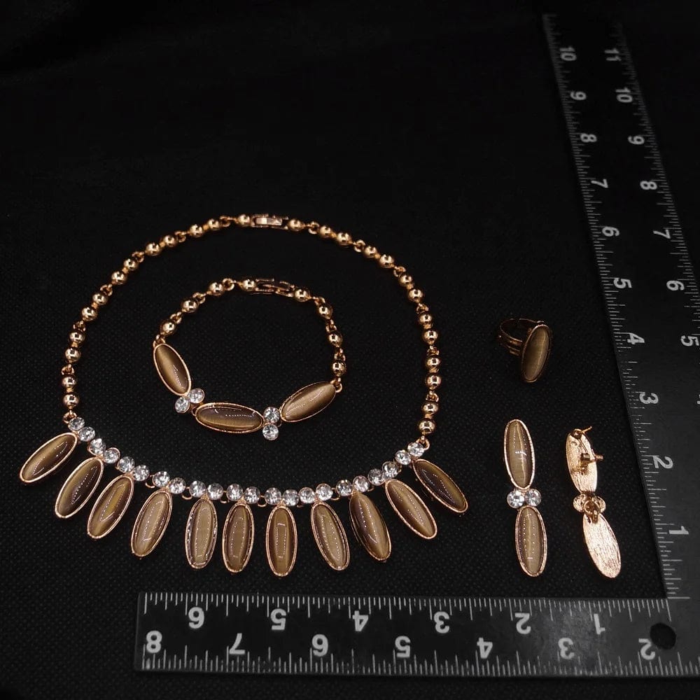 DSC03059 Newest Fashion Brown Necklace Pendant Jewelry High Quality Alloy Light Weight Jewelry for Women Party Anniversary African Jewels