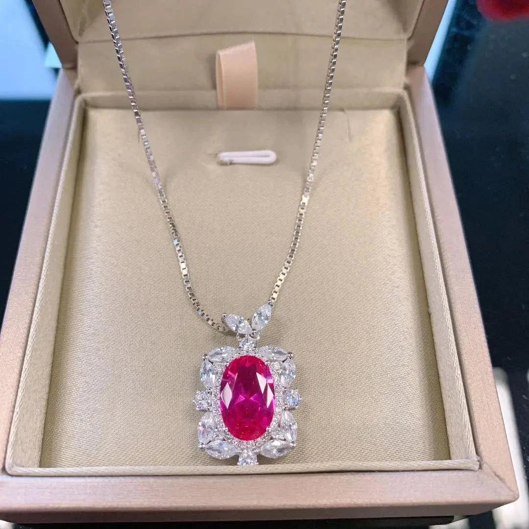 Dubai 925 Silver Jewelry Sets Fashion Necklace Zircon Engagement Girl Jewelry Wedding Bridal Jewelry Sets For Party