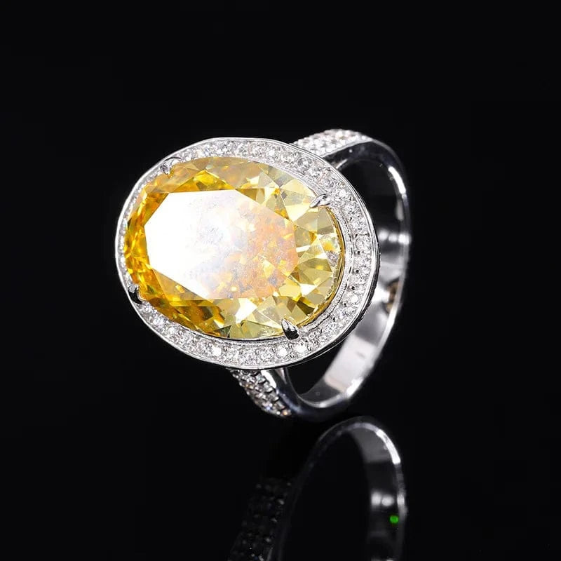 Dubai 925 Silver Jewelry Sets Fashion Necklace Zircon Engagement Girl Jewelry Wedding Bridal Yellow diamond jewelry sets