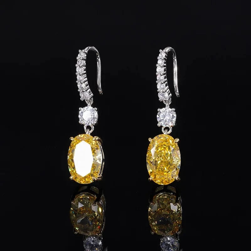 Dubai 925 Silver Jewelry Sets Fashion Necklace Zircon Engagement Girl Jewelry Wedding Bridal Yellow diamond jewelry sets