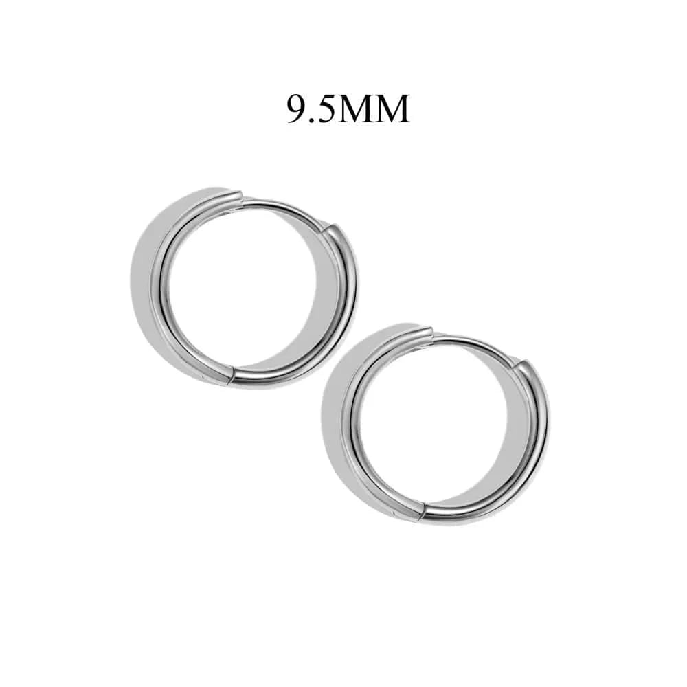 DY110239-S-W-NA#9 Dylam Hypoallergenic Tarnish Free Round S925 Silver Circle Huggie Hoop Earring For Women 18K Gold Plated Hoops Earrings Woman