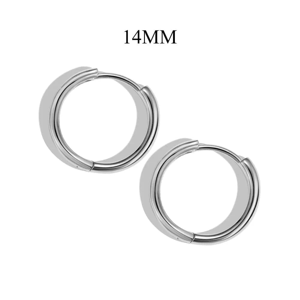 DY110239-S-W-WH#14 Dylam Hypoallergenic Tarnish Free Round S925 Silver Circle Huggie Hoop Earring For Women 18K Gold Plated Hoops Earrings Woman