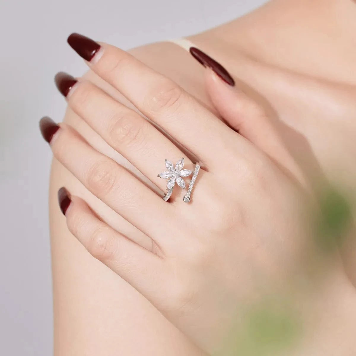 Dylam Beautiful Colorful Pink Cz Cubic Zircon Ring For Girls Lady Lovely Dainty S925 Sterling Silver Flower Rings Jewelry Women