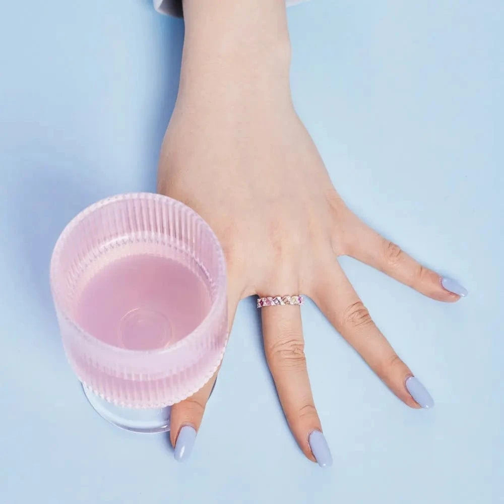 Dylam Colorful Dainty Design Fine Jewelry S925 Silver Rhodium Plated Multiple Color 5A Cubic Zirconia Diamond Jewellery Rings