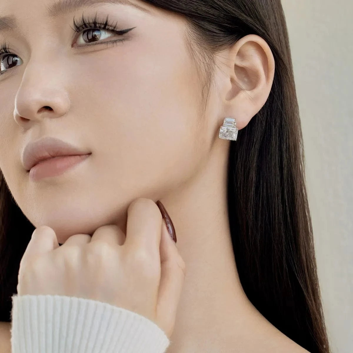 Dylam Custom Oem Luxury S925 Sterling Silver Earring Jewelry Cubic Zirconia Classic Vintage Yellow Pink Studs Earrings For Women