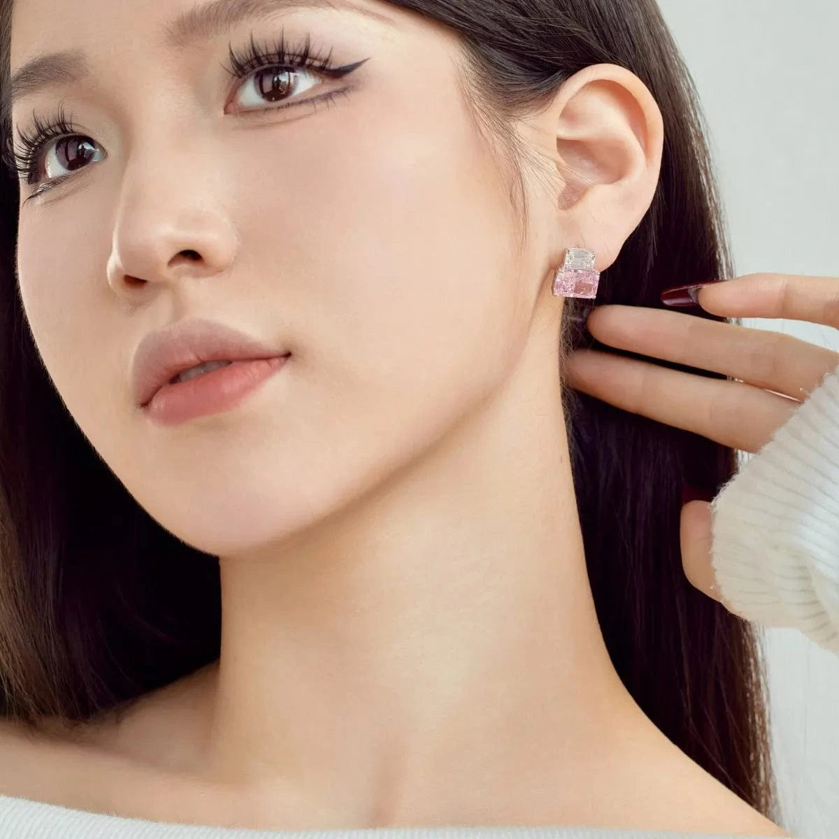 Dylam Custom Oem Luxury S925 Sterling Silver Earring Jewelry Cubic Zirconia Classic Vintage Yellow Pink Studs Earrings For Women