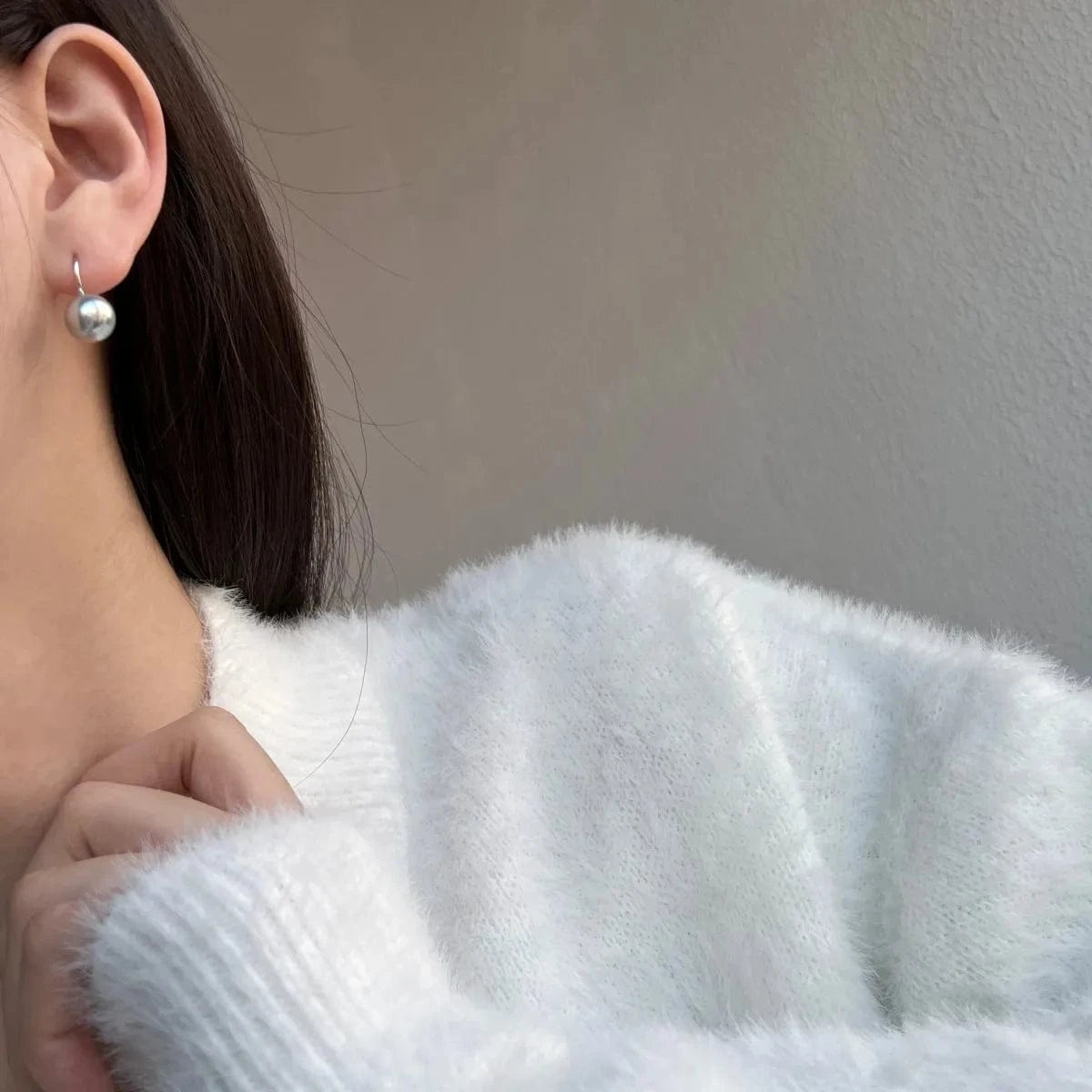 Dylam Fine Jewelry 925 Sterling Silver Shell Pearl Earring Cz Cubic Zirconia Wholesale Drop Natural Pearl Huggies Earrings Women