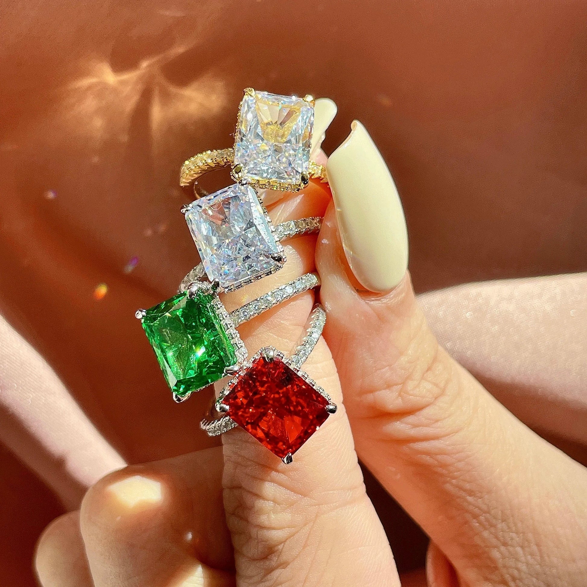 Dylam Free of nickel and lead engagement rings for her fit moissanite sterling silver AAAAAAAA CZ anniversary 925 silver ring