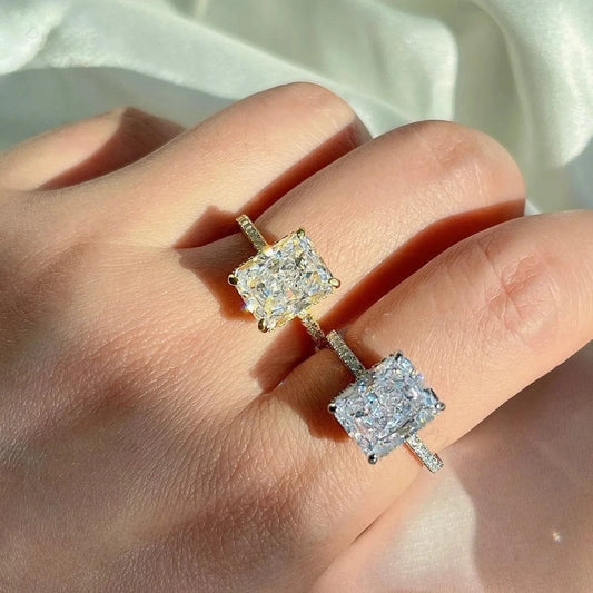 Dylam Free of nickel and lead engagement rings for her fit moissanite sterling silver AAAAAAAA CZ anniversary 925 silver ring