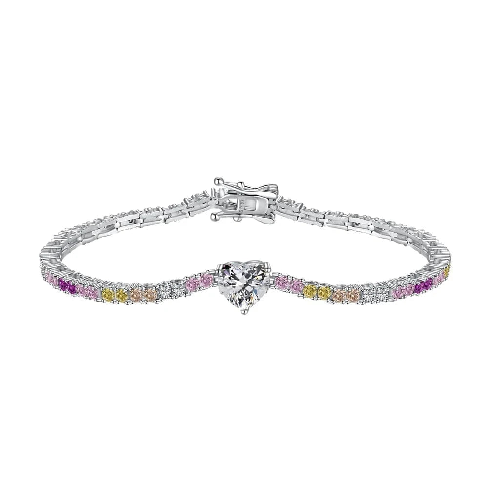Dylam Trending Design Hypoallergenic Fine Jewelry S925 Silver Full Diamond Moissanite 5A Zirconia Tennis Bracelets for Women