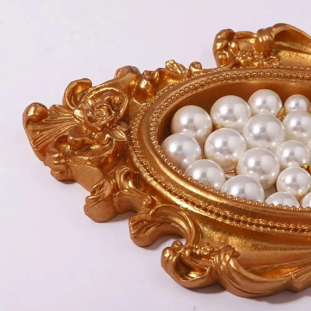 E1868 Chic Classic Shiny Pearl Pitite Multi Size 18K Real Gold Plated Round Brass Stud Earrings Jewelry