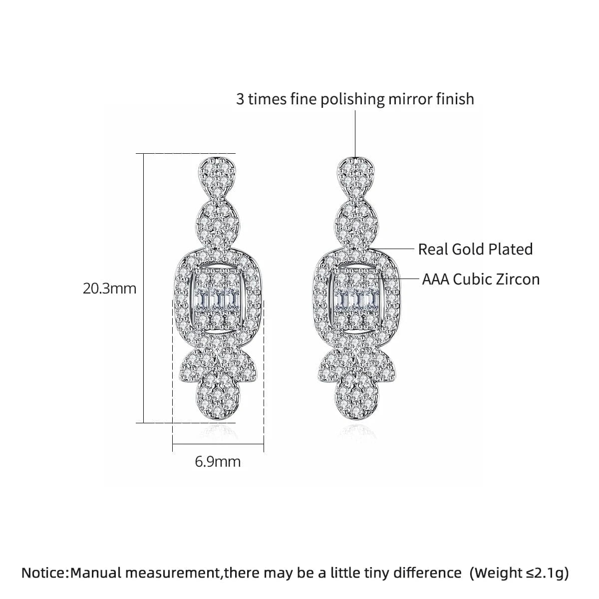 E21051317 LUOTEEMI Top Fashion Bridal Jewelry Charm Trendy Erring Woman Modern Selling 2022 Braid Lady Organizer Drop Earring