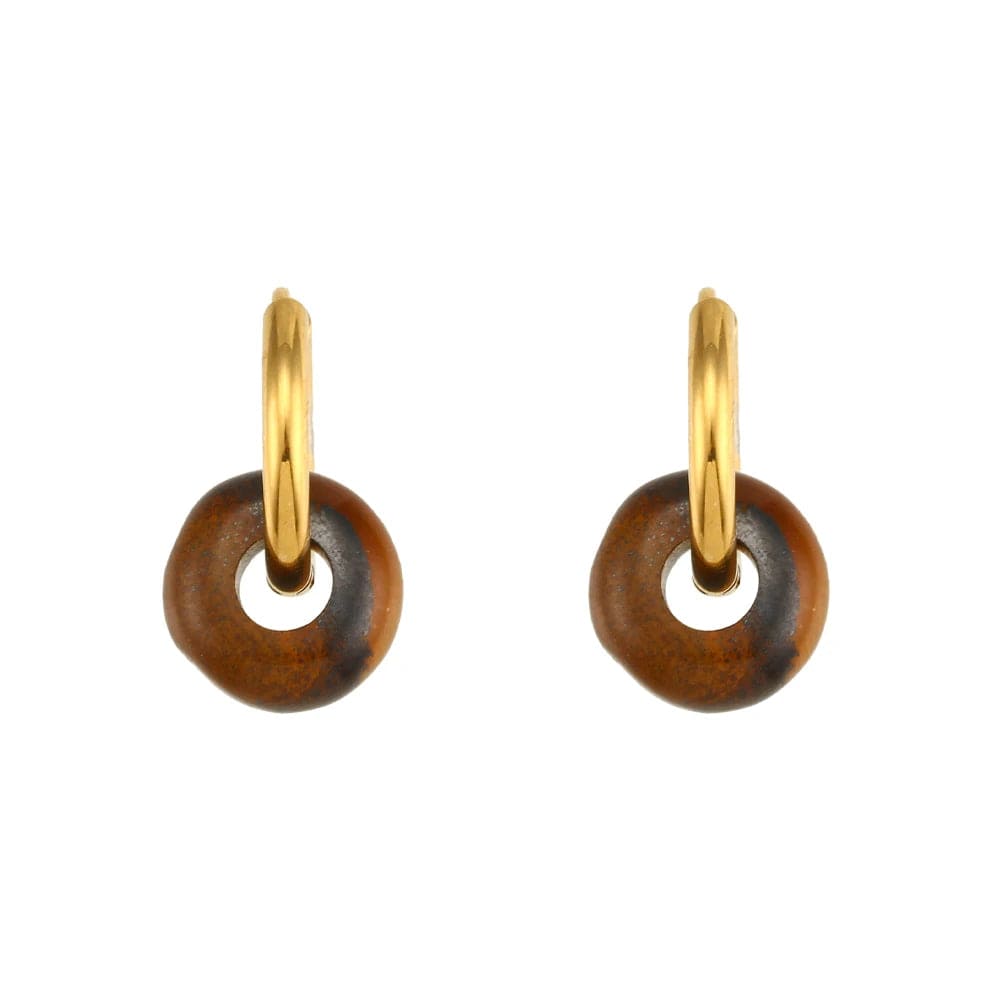 E6930_Ryrite Natural Stone Earrings Set Colorful Gemstone Statement Jewelry Set Gold Plated Stainless Steel Jewelry Set