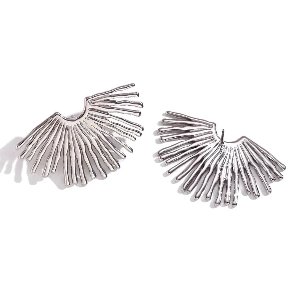E7425_Silver Exaggerated Street Jewelry Boho Stud Earrings Gold Plated Jewelry Stainless Steel Earrings Wholesale Bulk boucles d'oreilles