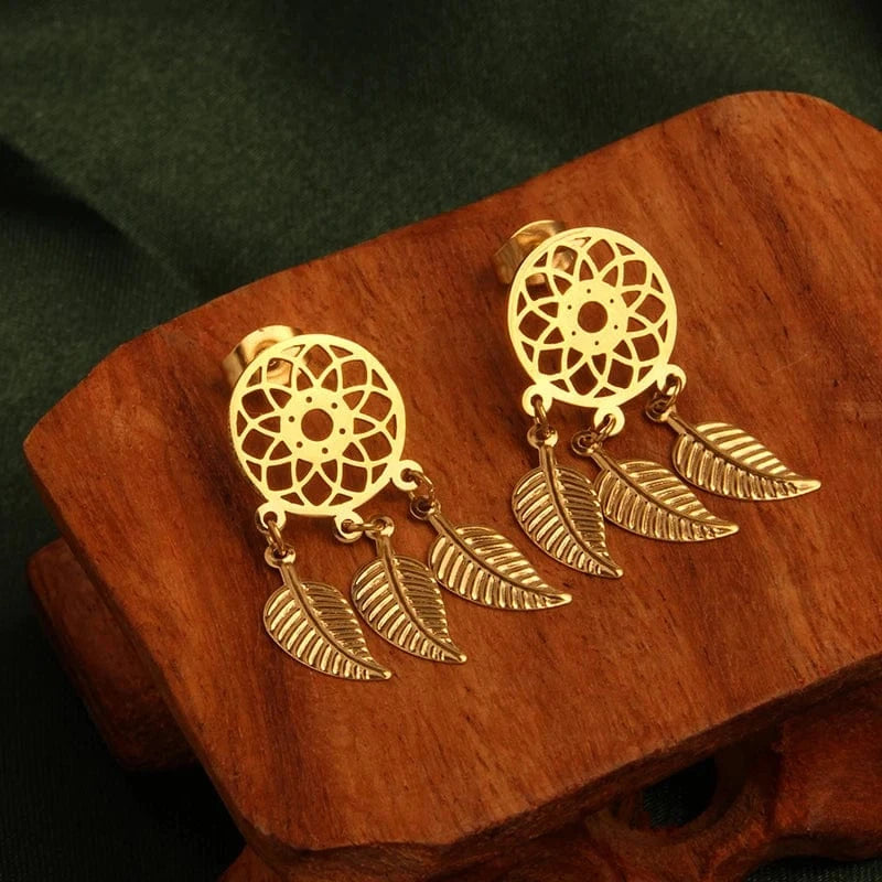 Earring / 01 14k Series Stainless Steel Gold Plated Colorful Cbic Zirconia Hoop Tassel Earrings Fashion Women Stud Earring Jewelry