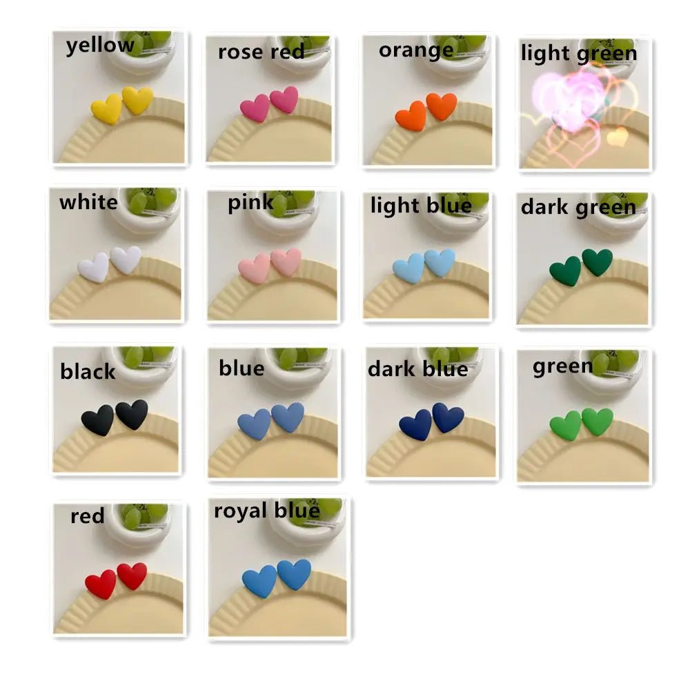Earrings Heart Shaped Acrylic Geometric Drop Multicolor Statement Bohemian Vintage Chic Style - SN Wigs & More