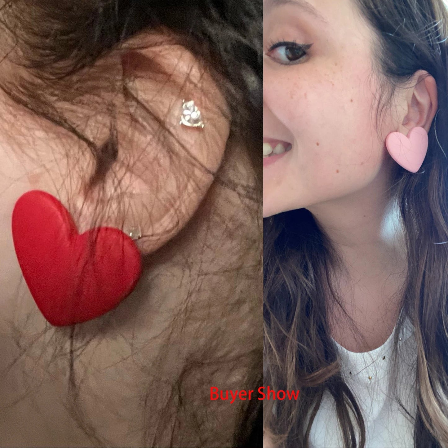 Earrings Heart Shaped Acrylic Geometric Drop Multicolor Statement Bohemian Vintage Chic Style - SN Wigs & More