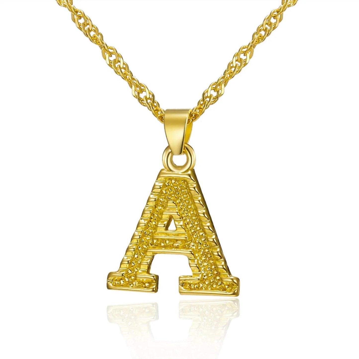Ebay Hot Selling Gold Plated Jewelry A to Z Alphabet Initial Letter Pendant Necklaces