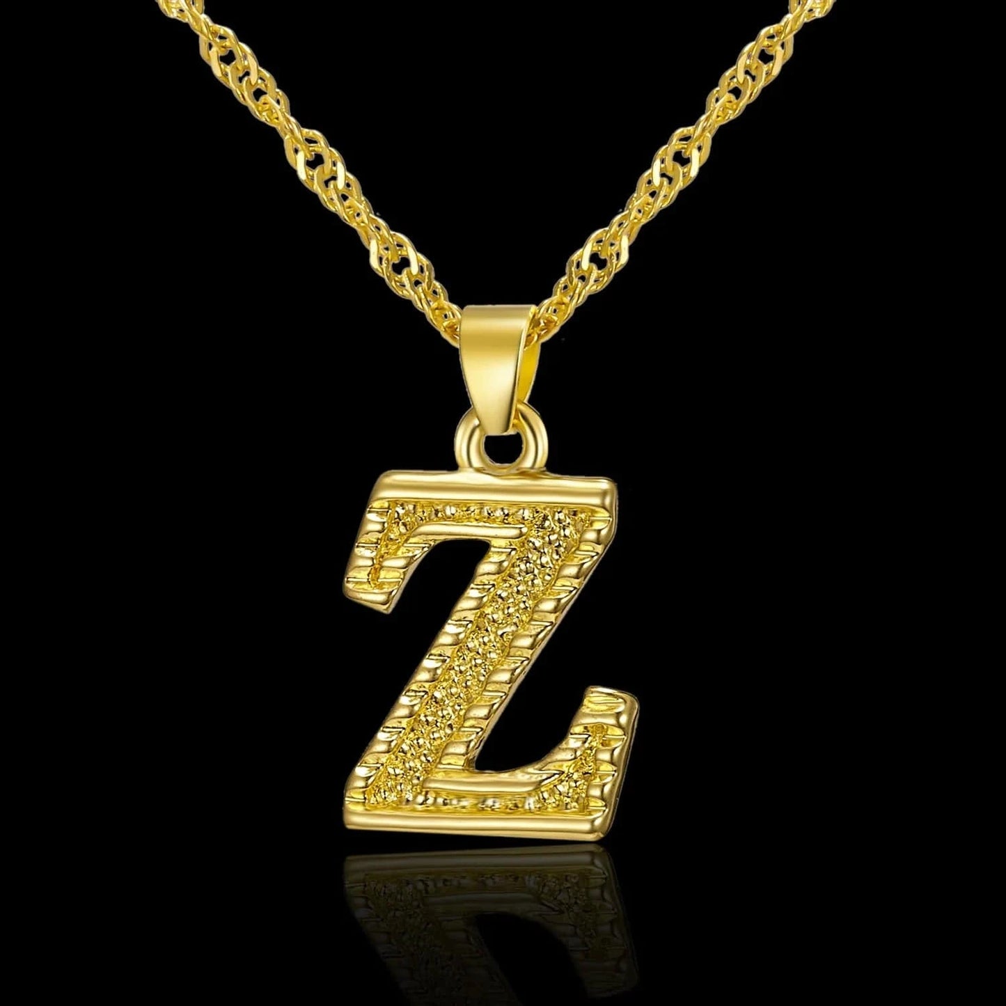 Ebay Hot Selling Gold Plated Jewelry A to Z Alphabet Initial Letter Pendant Necklaces