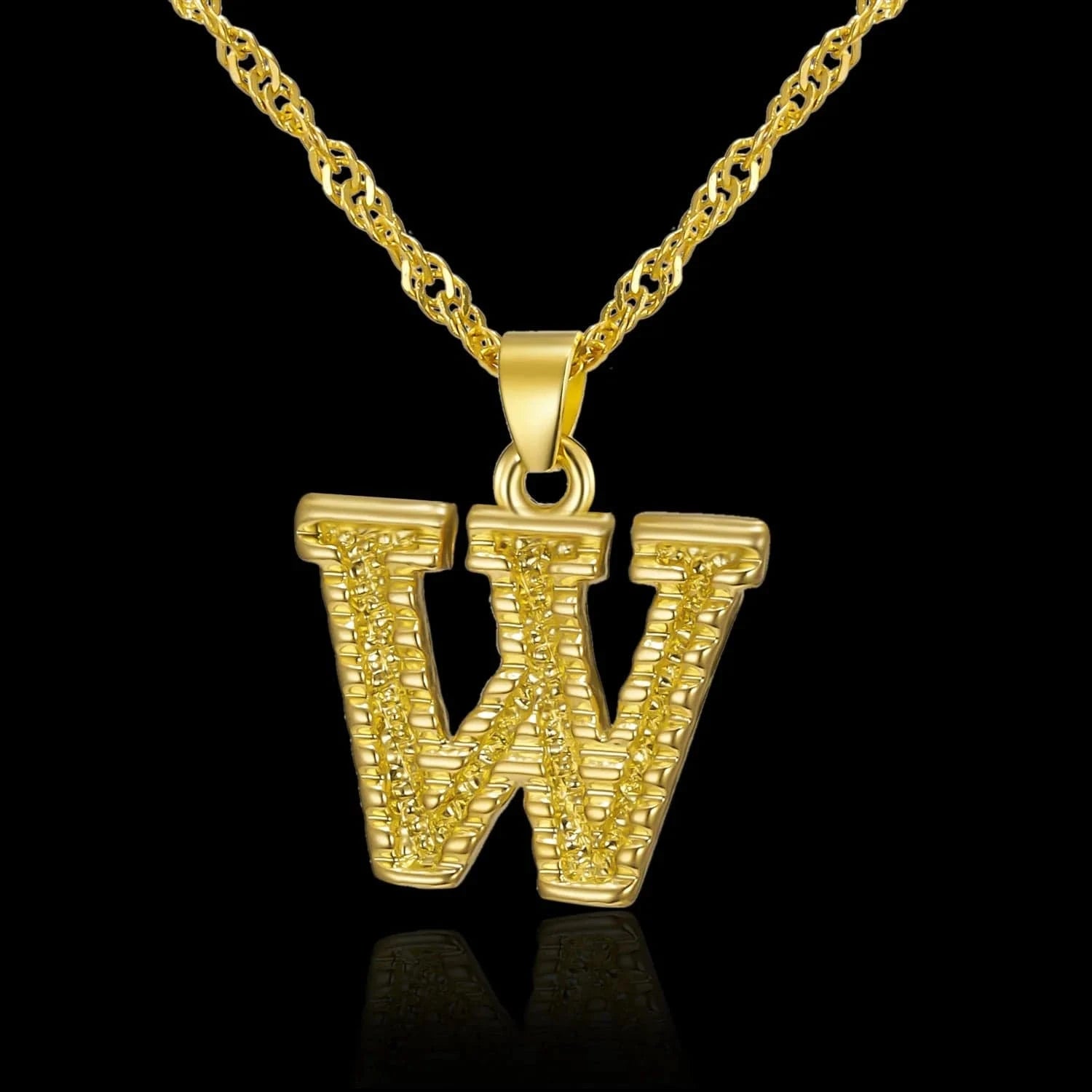 Ebay Hot Selling Gold Plated Jewelry A to Z Alphabet Initial Letter Pendant Necklaces