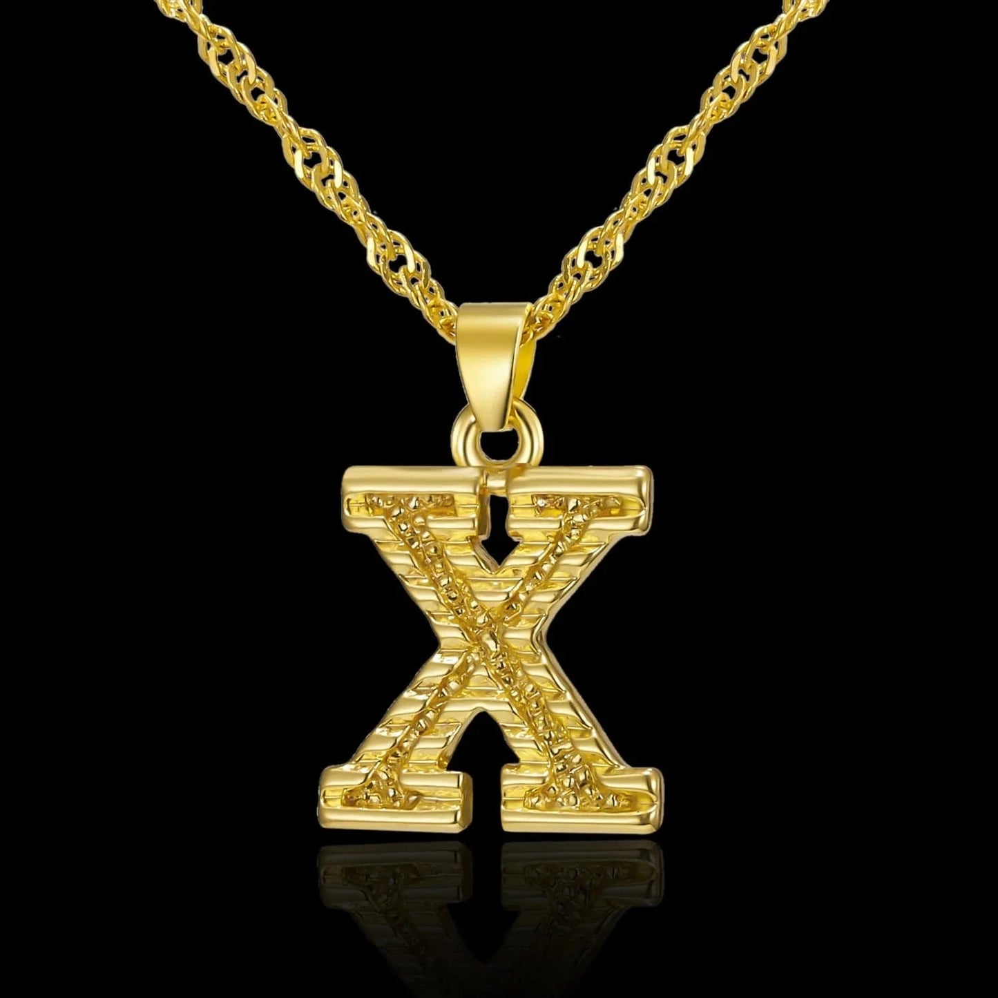 Ebay Hot Selling Gold Plated Jewelry A to Z Alphabet Initial Letter Pendant Necklaces