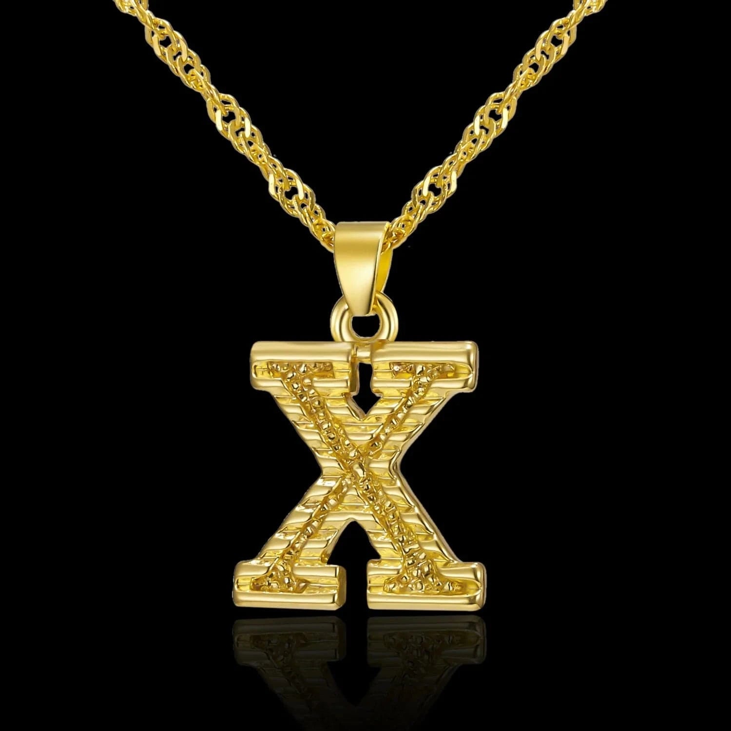 Ebay Hot Selling Gold Plated Jewelry A to Z Alphabet Initial Letter Pendant Necklaces