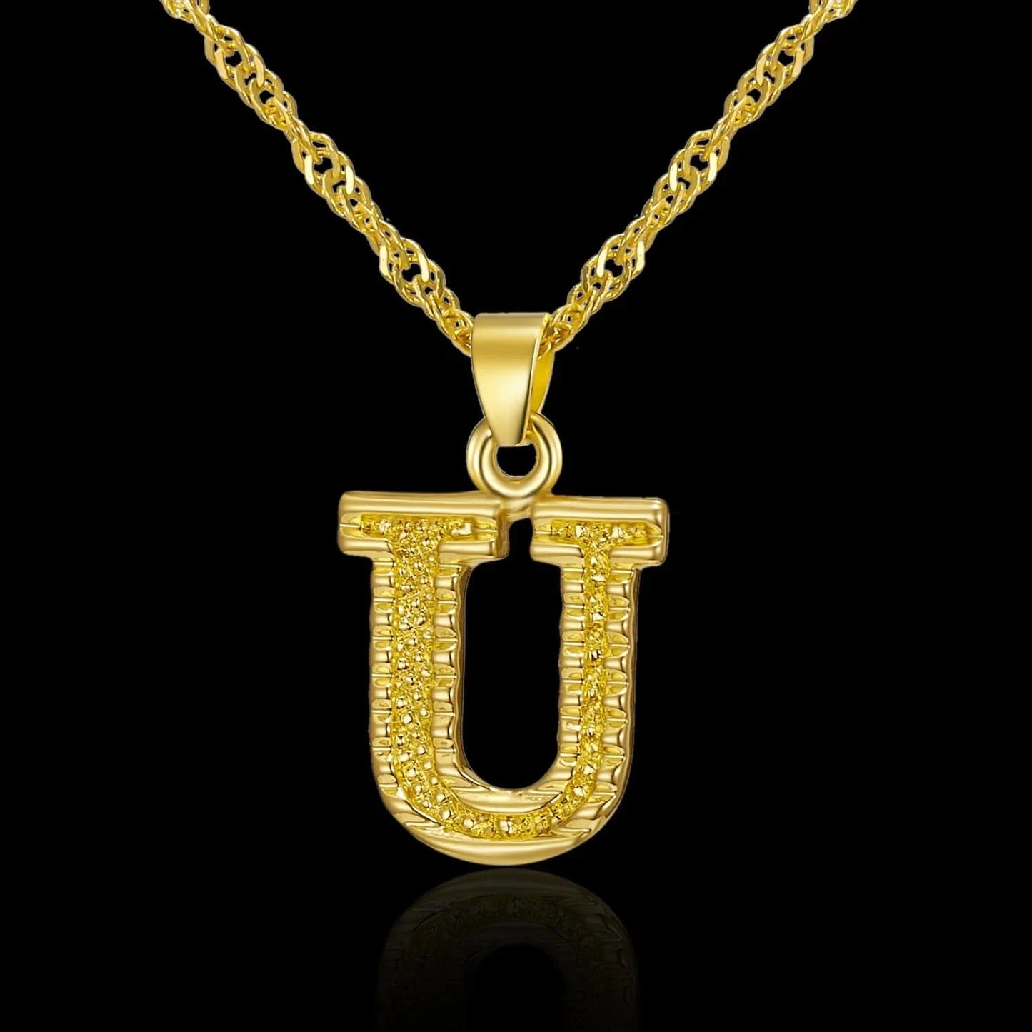 Ebay Hot Selling Gold Plated Jewelry A to Z Alphabet Initial Letter Pendant Necklaces