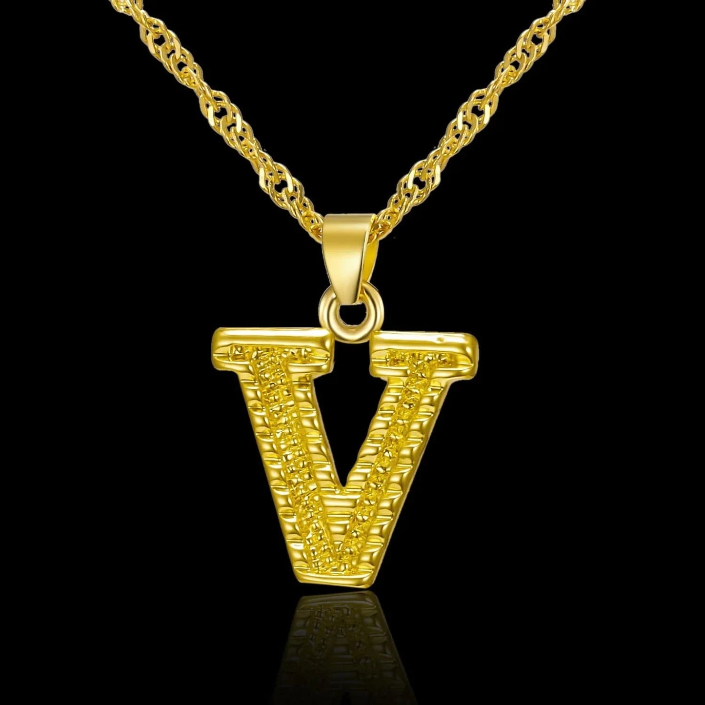 Ebay Hot Selling Gold Plated Jewelry A to Z Alphabet Initial Letter Pendant Necklaces
