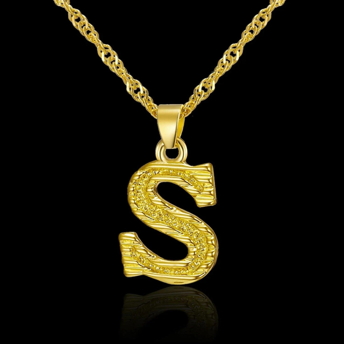 Ebay Hot Selling Gold Plated Jewelry A to Z Alphabet Initial Letter Pendant Necklaces