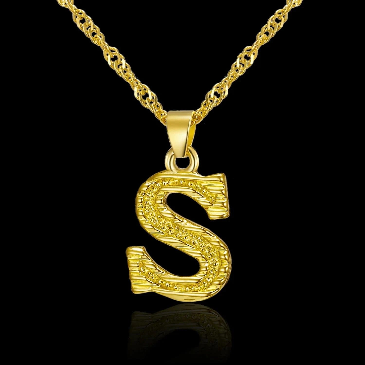 Ebay Hot Selling Gold Plated Jewelry A to Z Alphabet Initial Letter Pendant Necklaces